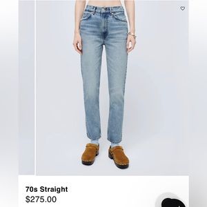 RE/DONE straight leg high rise 70s stovepipe jean